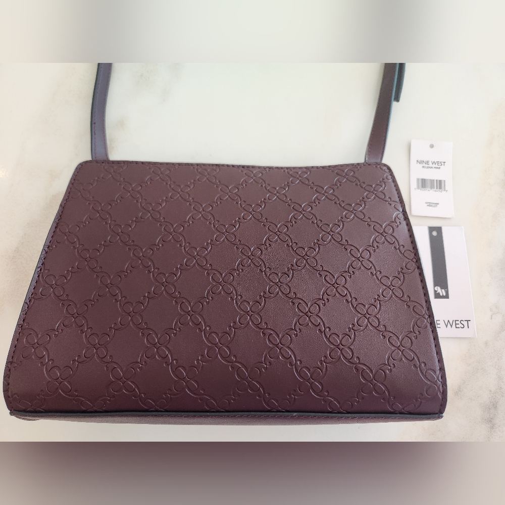 Nine West Ellena Mini Crossbody In Merlot Color. - Picture 5 of 7
